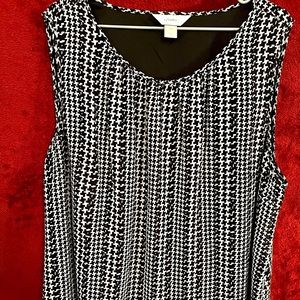 CJBank blouse; sleeveless.